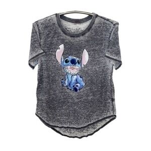 DISNEY | LILO & STITCH Youth Size Large Faded Gray Shirt